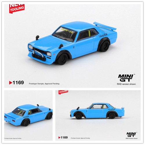 【预售】MINIGT 1:64 日产Nissan LB Works HAKOSUKA Baby蓝 车模