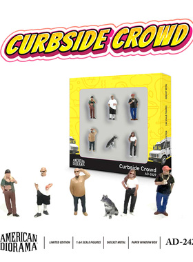American Diorama 1:64 Figure set - Curbside Crowd 合金人偶