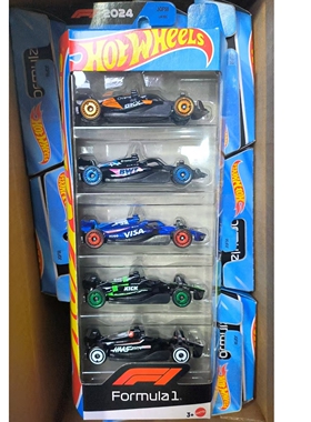 Hot Wheels风火轮 F1赛车五辆装 迈凯伦红牛索伯哈斯仿真合金车模