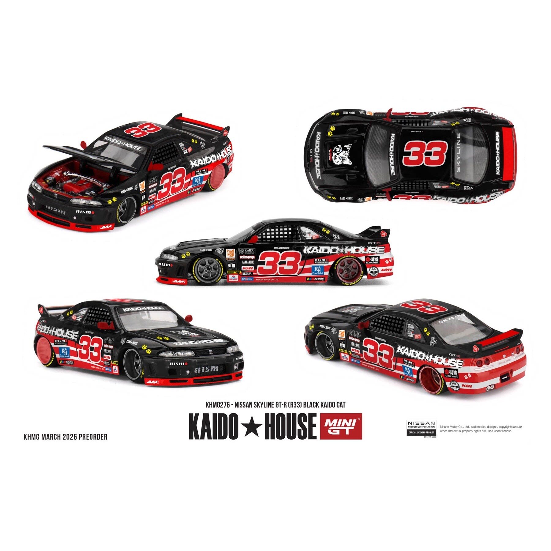 【预售】Kaido House + MINIGT 日产 Nissan Skyline GT-R (R33) - 实物图