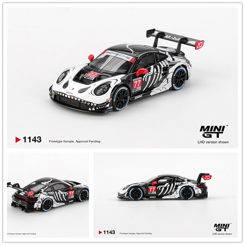 MINIGT 1:64 1143号 保时捷 Porsche 911 GT3 R #77 AO Racing