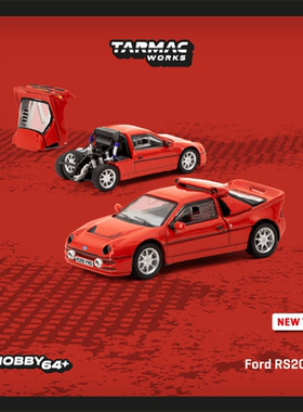 Tarmac Works 1:64 福特 Ford RS200 Red 红色 仿真 合金汽车模型