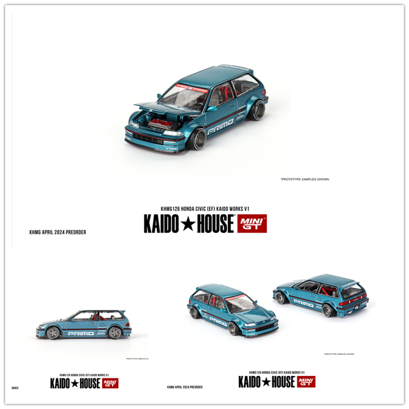 Kaido House + MINIGT 本田 思域 Honda Civic (EF) Kaido Works 模玩/动漫/周边/娃圈三坑/桌游 火车/摩托/汽车模型 原图主图