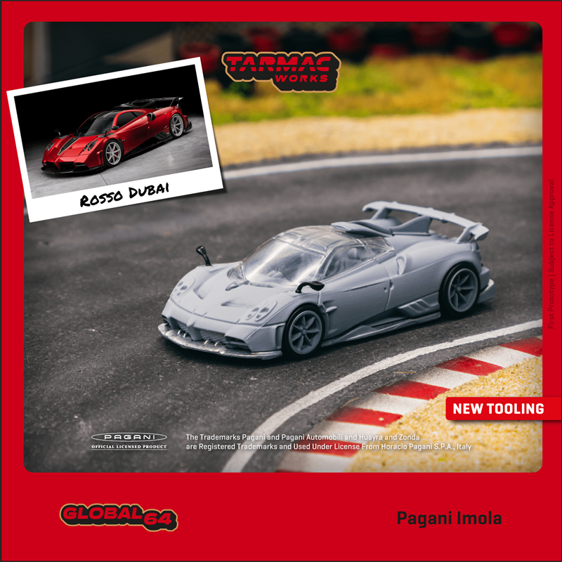 tw 1:64 柏加尼 pagani imola rosso dubai 合金 车模