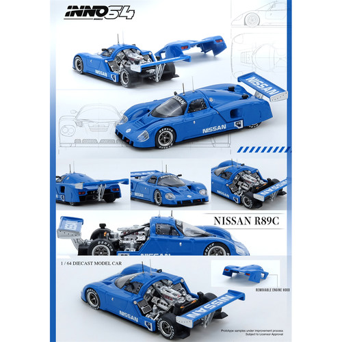 INNO 1:64 NISSAN R89C Blue 仿真合金汽车模型