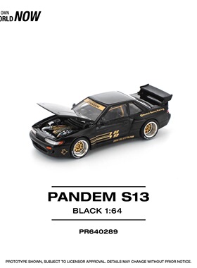 POPRACE 1:64 PANDEM SILVIA S13 - BLACK -黑色 仿真 合金车模