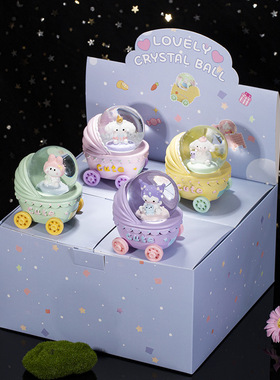 卡通开心萌宠水晶球儿童发光玩具创意生日礼物树脂礼品精品店