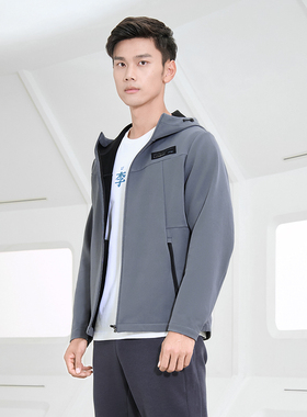 狂人正品李宁男装2021冬款连帽加绒保暖防风运动夹克外套 AFDR513