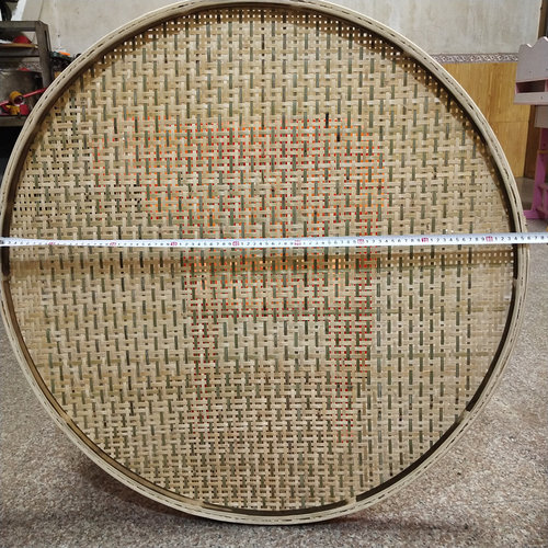 手工编织精品竹制品 竹匾有孔 细孔竹筛子圆簸箕家用晾晒竹编制品