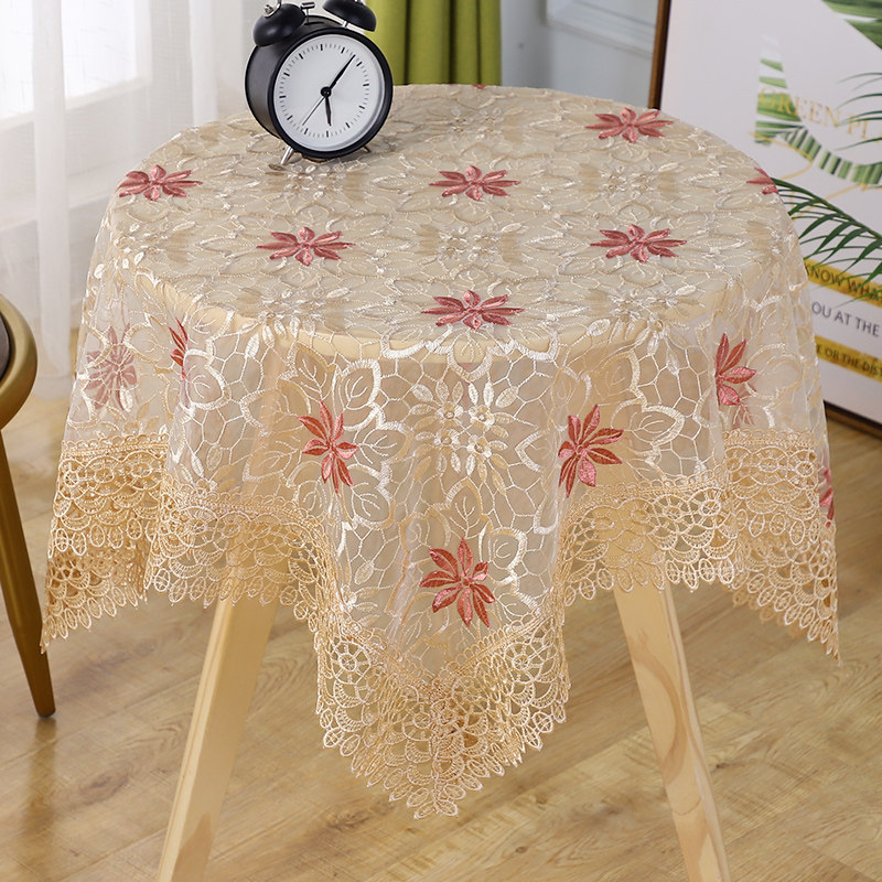 欧式网纱蕾丝圆桌布方桌茶几布家用布艺台布简约盖巾长方形餐桌布,居家布艺,桌布,淘宝优惠券,粉丝福利购,淘宝优惠卷