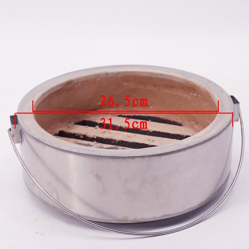 工程烤鸭炉石仔座高温耐火球炉胆燃气烧鹅炉不锈钢内胆火山石架子