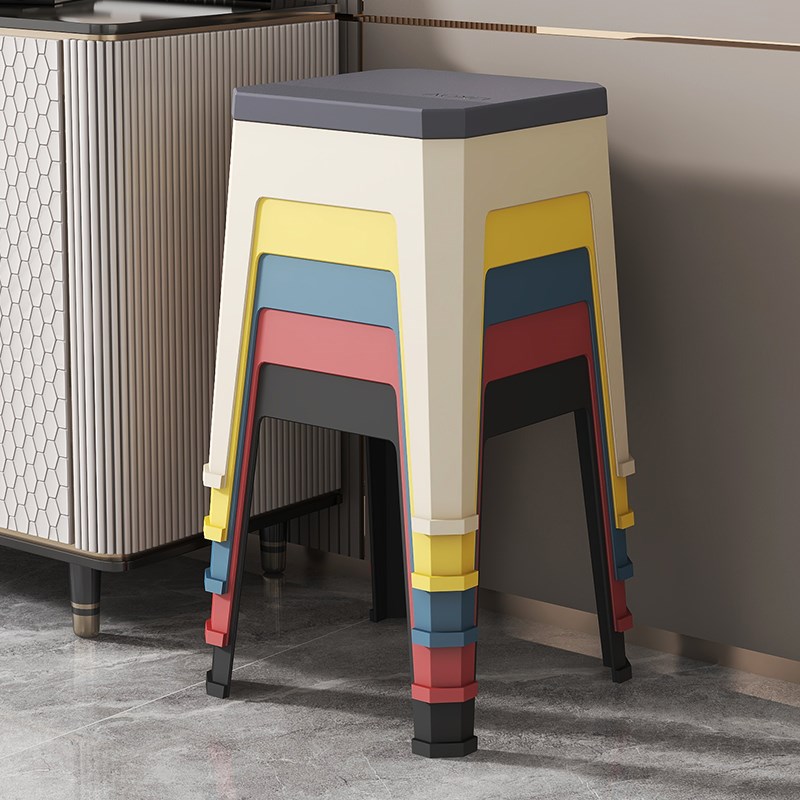 40cm高加厚塑料凳子成人家用客厅熟胶椅子耐用现在防滑简约中板凳