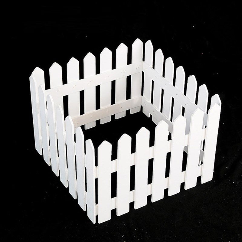 圣诞节装饰品商场白色实木室外圣诞树栅栏礼物盒堆头围栏美陈场景