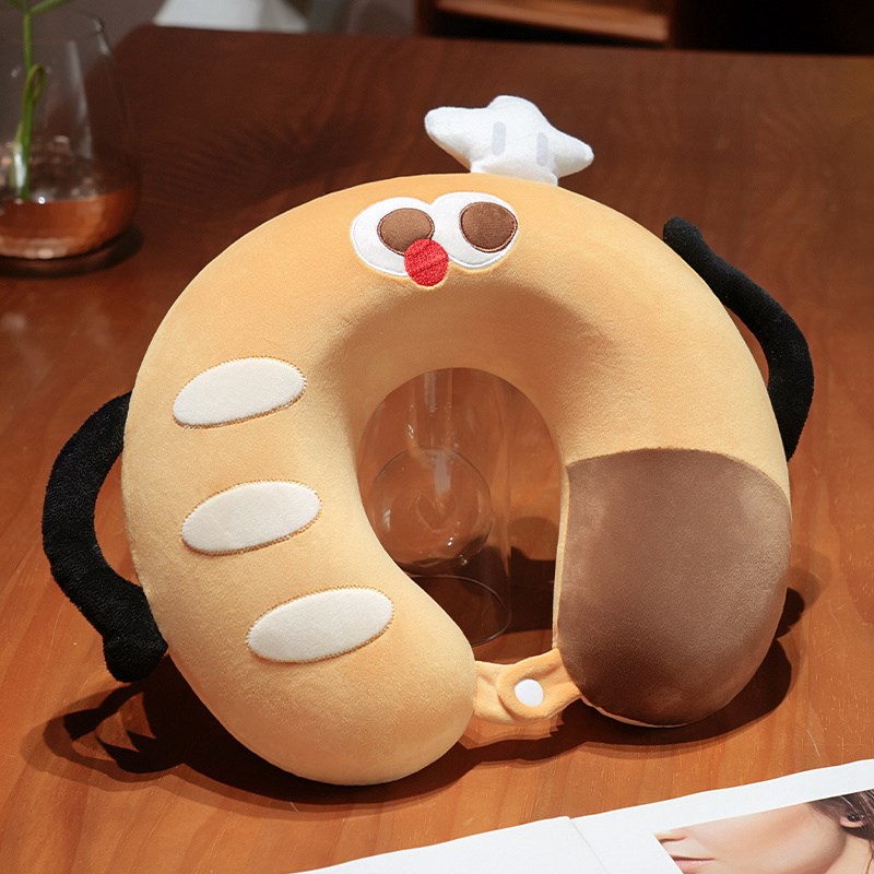 u型枕卡通护颈枕记忆棉头枕学生旅行可携式飞机护脖靠枕办公室午