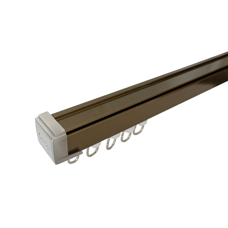 窗帘轨道铝合金加厚导轨挂钩滑道单轨双轨顶装侧装静音窗帘杆直轨