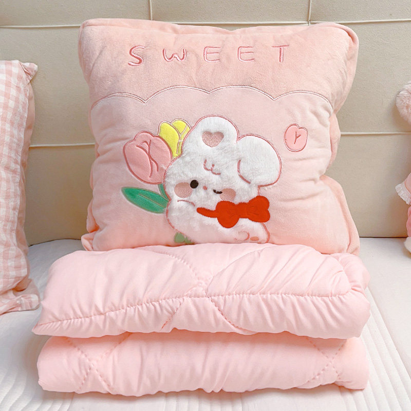 折叠可爱抱枕被子两用毯子二合一新款办公室午睡女车载枕头可收纳,居家布艺,抱枕被,淘宝优惠券,粉丝福利购,淘宝优惠卷