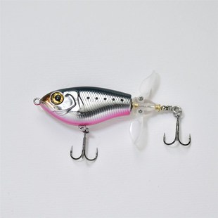 幼鲈65mm9g16克水面系双螺旋浆小拖拉机浮水海鲈鱼鳡鱼路亚饵