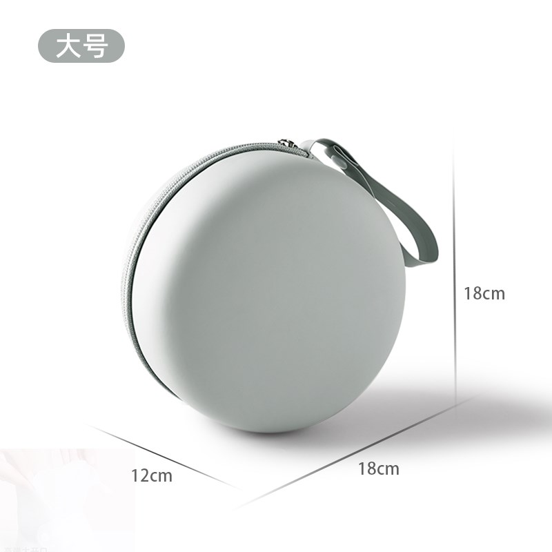 随身便携式u型枕收纳盒飞机旅行防泼水护颈枕圆形手提简约整理盒