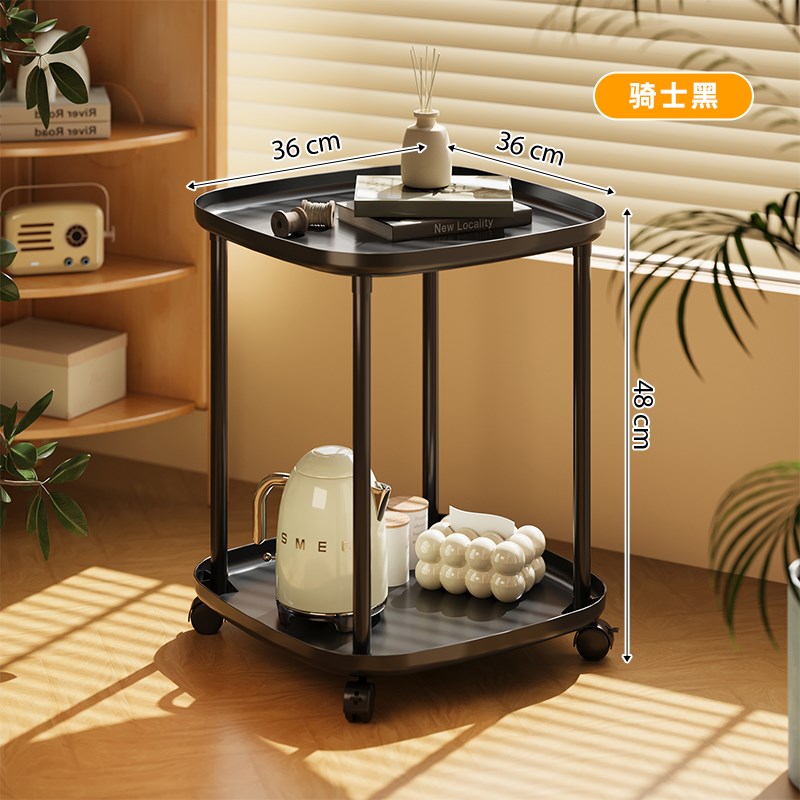 现代2025新款小茶几可移动沙发边几床头置物架迷你床边推车带桌子