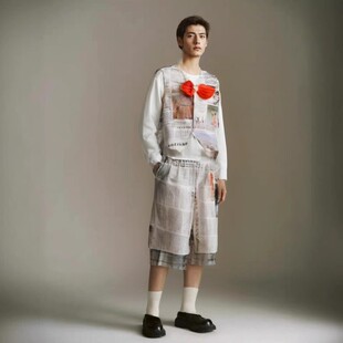 环保服装儿童时装秀走秀表演服幼儿园男童报纸环保成人亲子环保服
