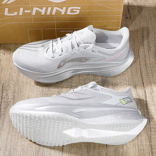 李宁飞电6c跑步鞋女款2026春季新款䨻丝透气跑鞋轻质回弹运动鞋