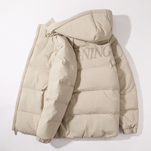 李宁短羽绒服男2025冬季新款健身系列80%鸭绒保暖可拆卸连帽外套