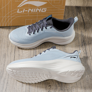 李宁轻风v3跑步鞋男2026春季新款网面透气男鞋轻质舒适休闲慢跑鞋