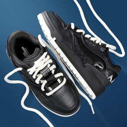 李宁秋冬款加厚板鞋男鞋2025冬季新款001 BTC软底潮流平底休闲鞋