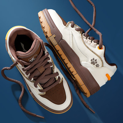 李宁秋冬款加厚板鞋低帮男鞋2025冬季新款001 BTC软底潮流休闲鞋