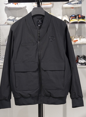 李宁韦德系列运动风衣男款2025新款春秋上衣宽松黑色外套AFDV089