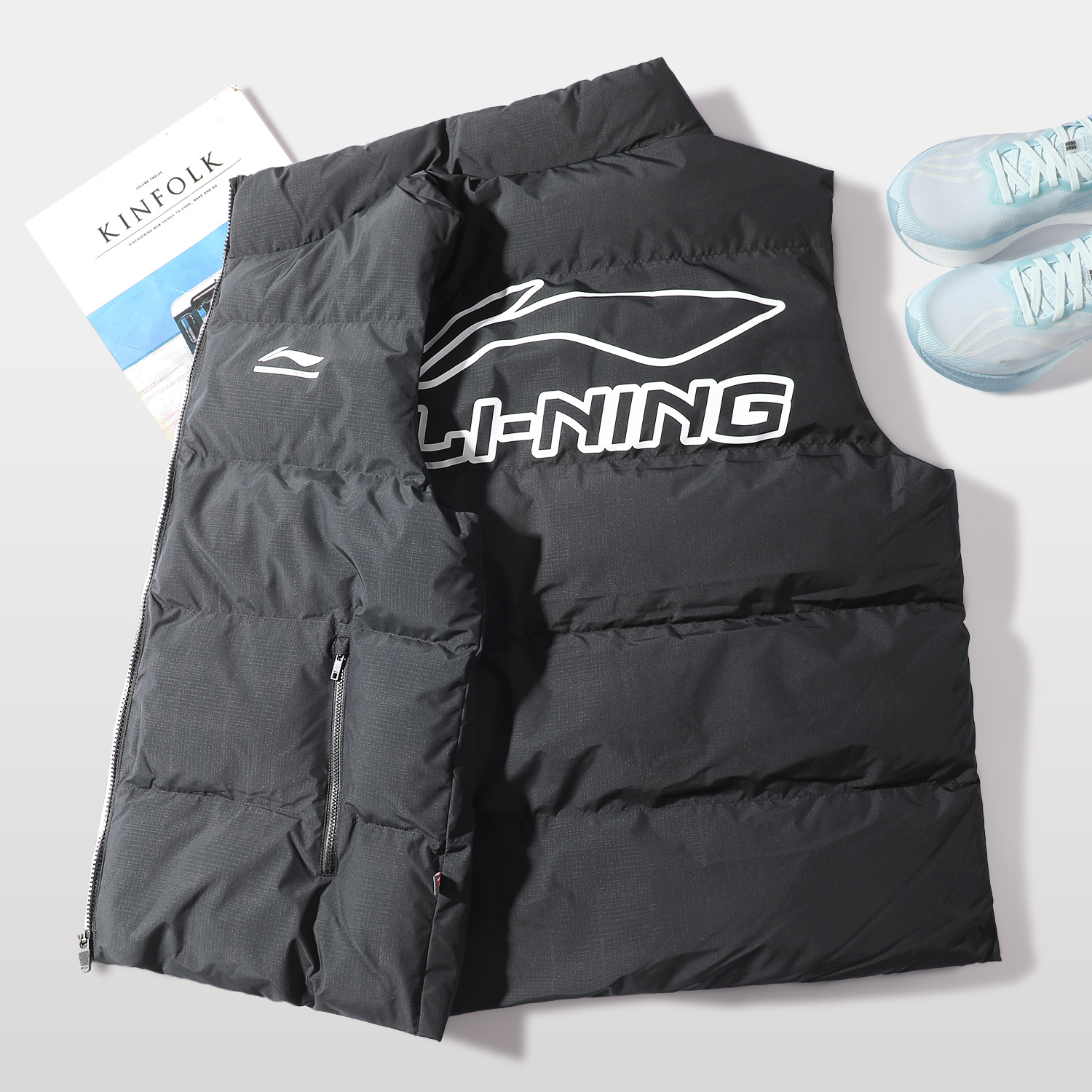 李宁CBA棉马甲男款2025冬季新款篮球系列运动休闲保暖无袖棉服