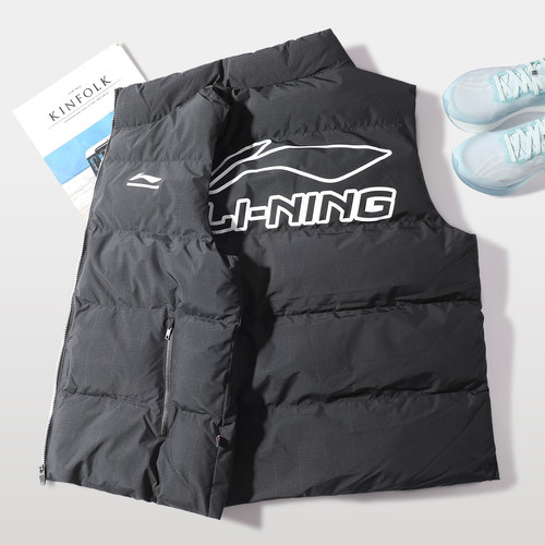 李宁CBA棉马甲男款2025冬季新款篮球系列运动休闲保暖无袖棉服