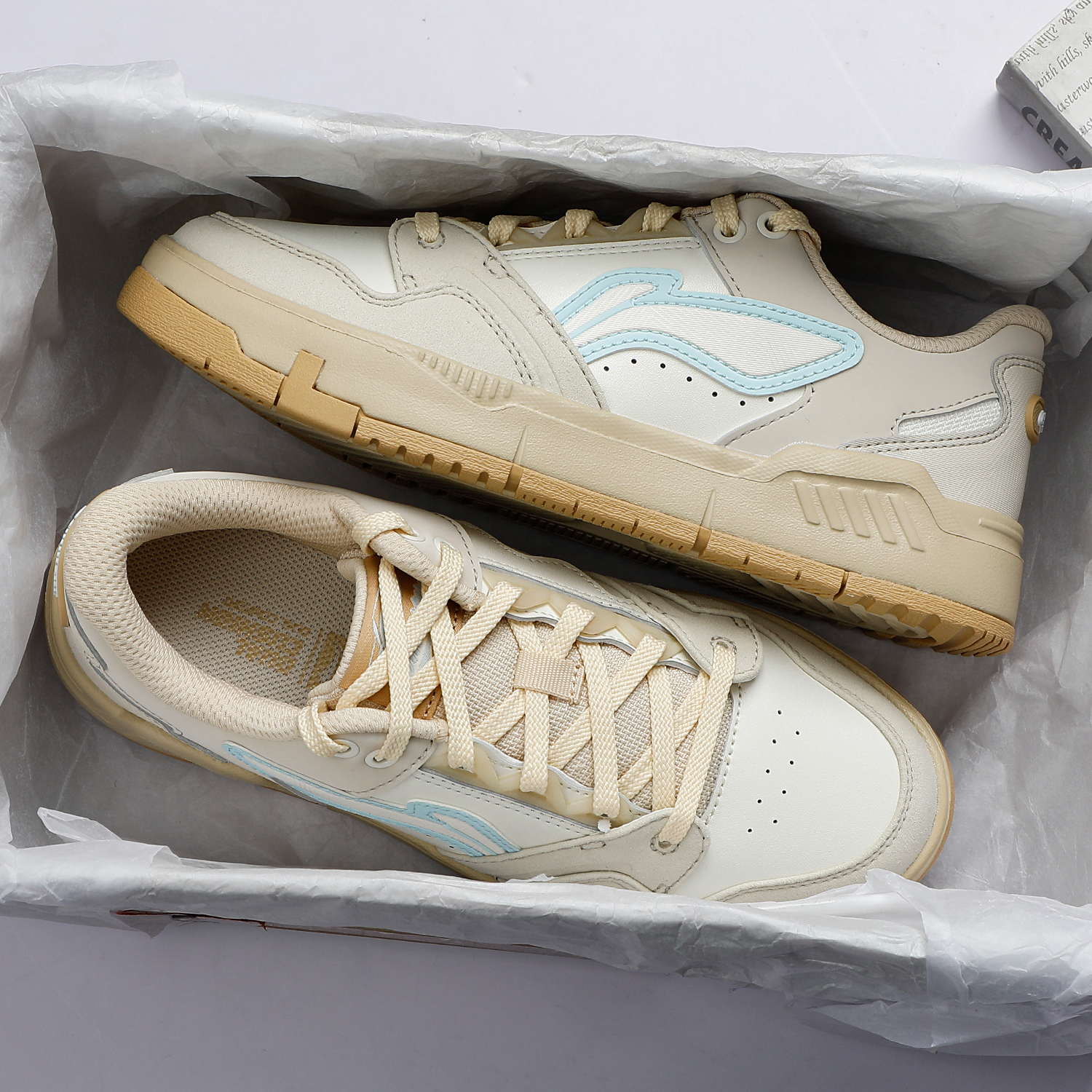 李宁低帮板鞋女款2025冬季新款软底面包鞋舒适休闲鞋潮流秋冬女鞋