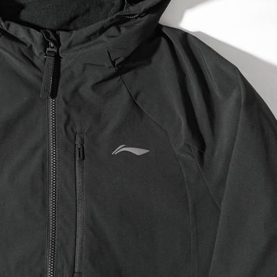 李宁冲锋衣男款2025秋季新款三合一可拆卸运动风衣防泼水连帽外套