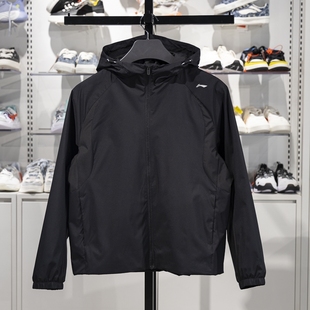 李宁运动风衣女子2025新款户外防水透气速干连帽休闲外套AFDV178