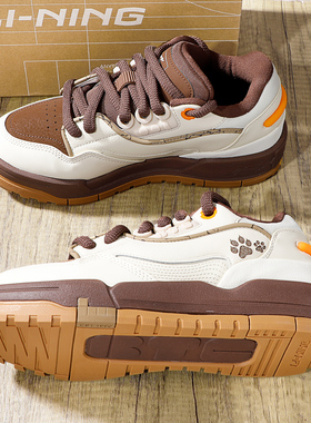 李宁秋冬款加厚板鞋低帮男鞋2025冬季新款001 BTC软底潮流休闲鞋