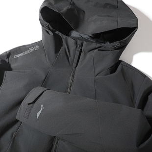 李宁户外CF溯男子加绒防泼水三合一运动风衣2025冬季新款冲锋外套