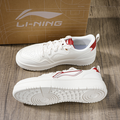 李宁天迹SOFT板鞋男款2026春季新款柿柿如意透气小白鞋软底休闲鞋