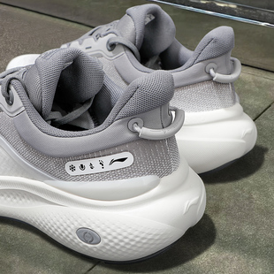 plus2休闲鞋 健步鞋 男2025冬季 防泼水防滑保暖运动鞋 新款 李宁soft