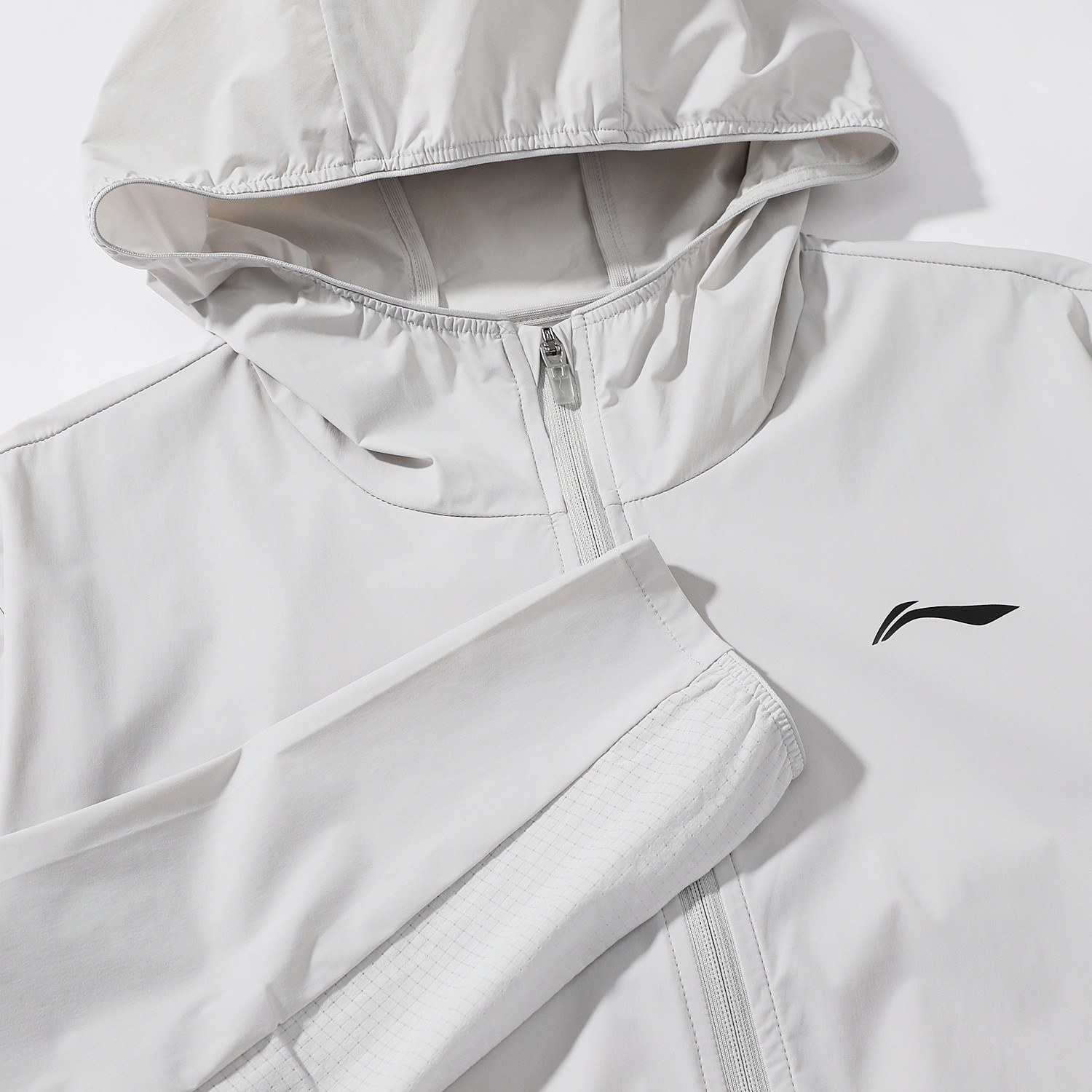 李宁冰感舒适吸湿排汗防晒运动风衣男款2026夏季新款休闲外套上衣