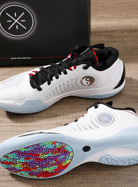 李宁篮球鞋男款韦德冷血2轻量高回弹耐磨比赛专用低帮球鞋ABPU017