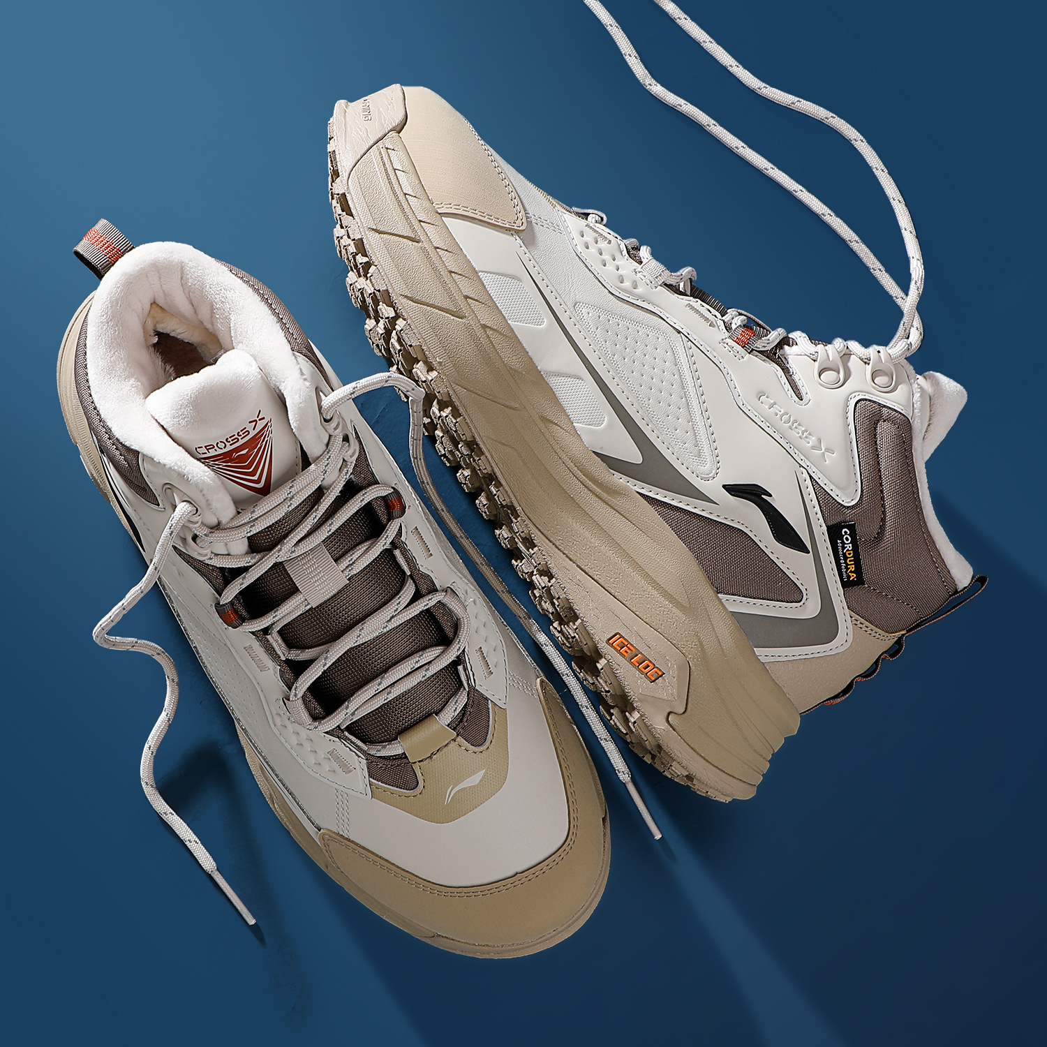 李宁星途2休闲鞋男加绒保暖2025冬季新款中帮潮流户外舒适运动鞋