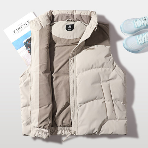 李宁工装风羽绒马甲男款2025冬季新款反伍系列80%鸭绒无袖羽绒服