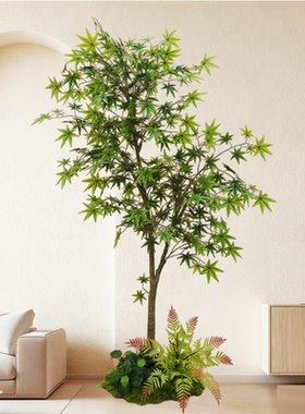 大型南天竹仿真绿植摆件室内装饰
