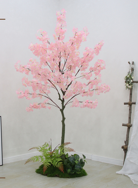 仿真绿植室内大型落地假樱花盆栽