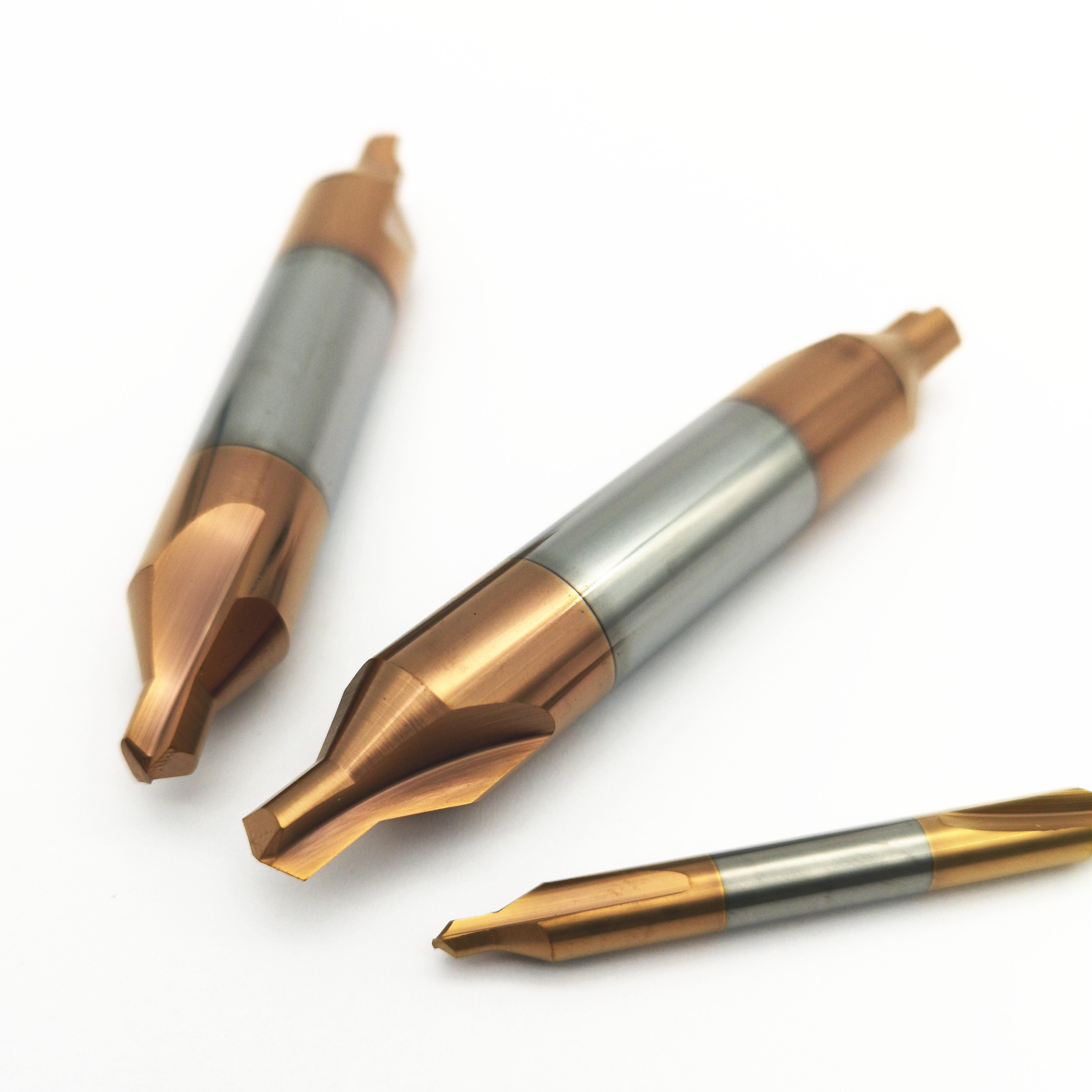 60度涂层整体硬质合金钨钢双头A型中心钻 1/1.5/2/2.5/3/4/5/6B型