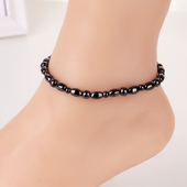 天然磁疗保健磁石脚链磁性黑胆石脚环男女助睡眠抗疲劳情侣磁足链