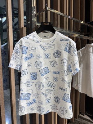 Karl Lagerfeld 26春夏新款 男士时尚满印短袖T恤 1K1G30602068