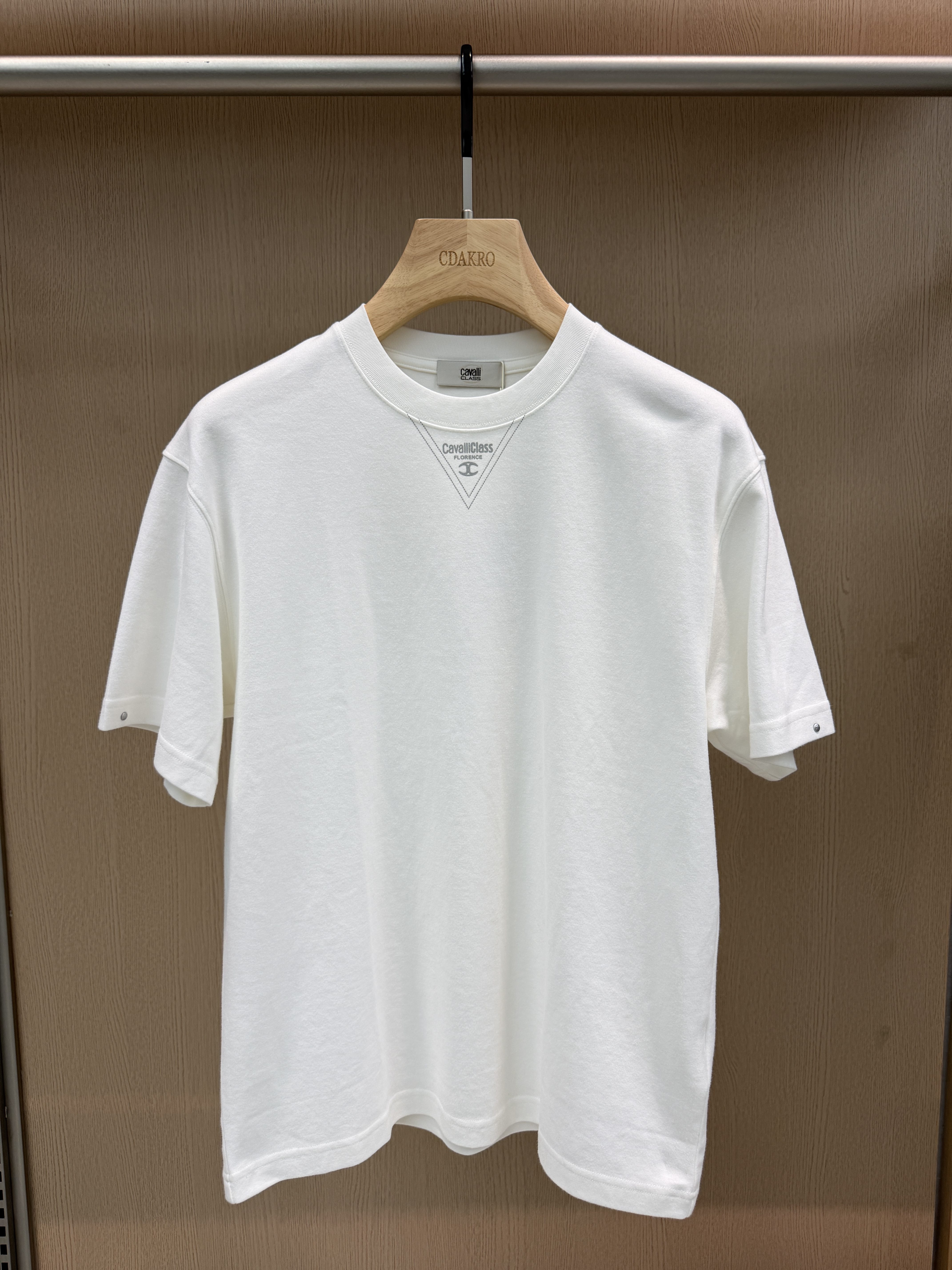 Cavalli Class男装26秋冬新款短袖T恤字母印花棉质休闲CM022F3011