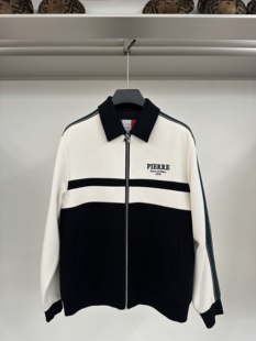 字母刺绣拼色夹克 PIERRE 男士 25秋冬新款 881G3115AG PIERUCCI